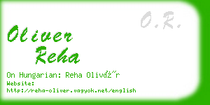 oliver reha business card